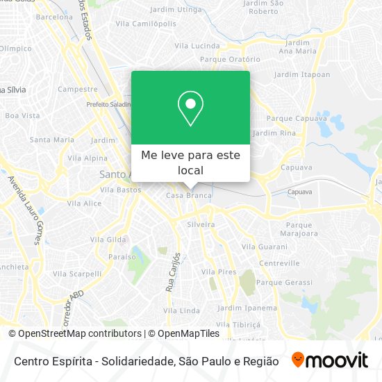 Centro Espírita - Solidariedade mapa