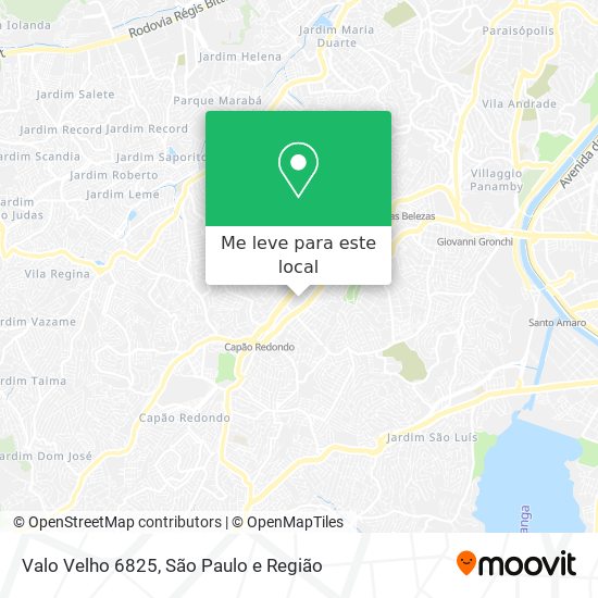 Valo Velho 6825 mapa