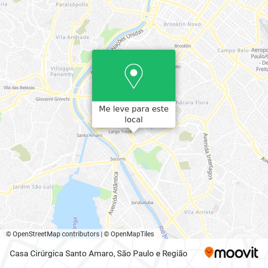 Casa Cirúrgica Santo Amaro mapa