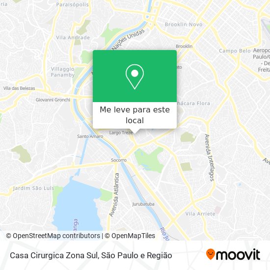 Casa Cirurgica Zona Sul mapa