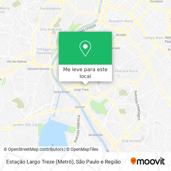 Estação Largo Treze (Metrô) mapa