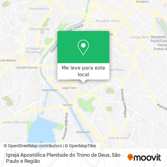 Igreja Apostólica Plenitude do Trono de Deus mapa