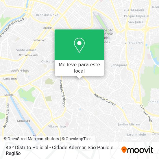 43º Distrito Policial - Cidade Ademar mapa