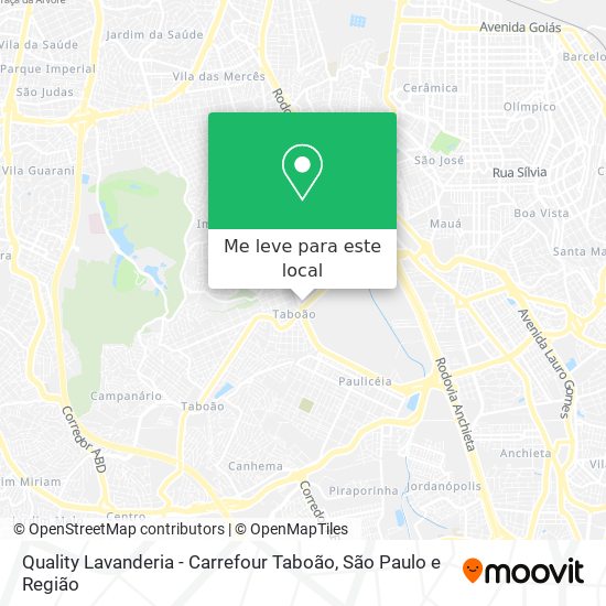 Quality Lavanderia - Carrefour Taboão mapa