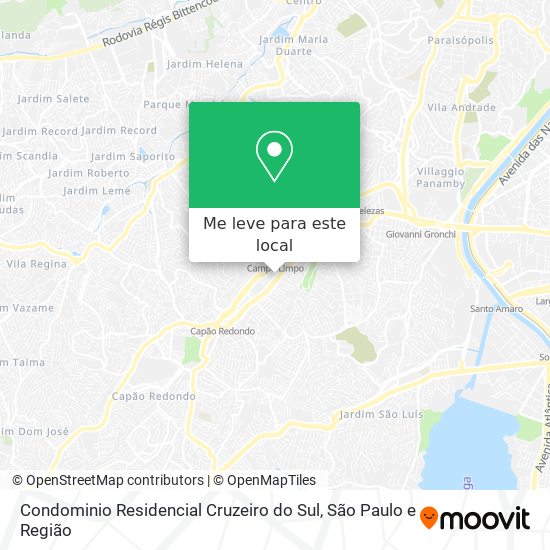 Condominio Residencial Cruzeiro do Sul mapa
