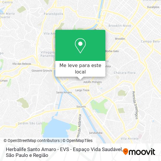 Herbalife Santo Amaro - EVS - Espaço Vida Saudável mapa