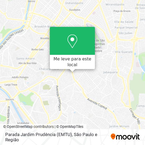 Parada Jardim Prudência (EMTU) mapa