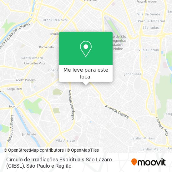 Círculo de Irradiações Espirituais São Lázaro (CIESL) mapa