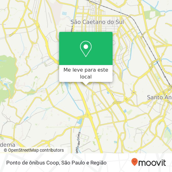 Ponto de ônibus Coop mapa