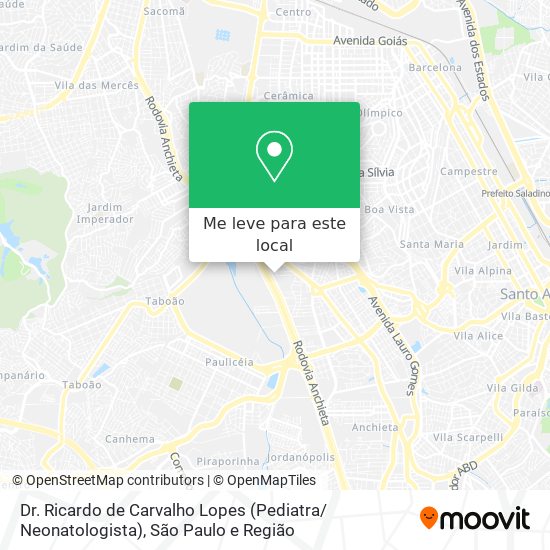 Dr. Ricardo de Carvalho Lopes (Pediatra/ Neonatologista) mapa