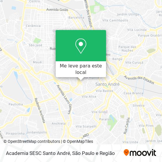 Academia SESC Santo André mapa