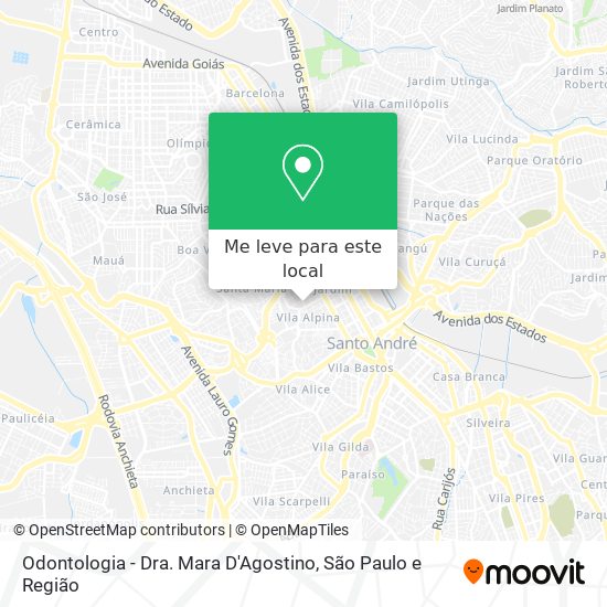 Odontologia - Dra. Mara D'Agostino mapa