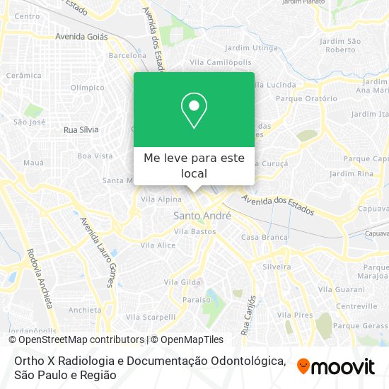 Ortho X Radiologia e Documentação Odontológica mapa