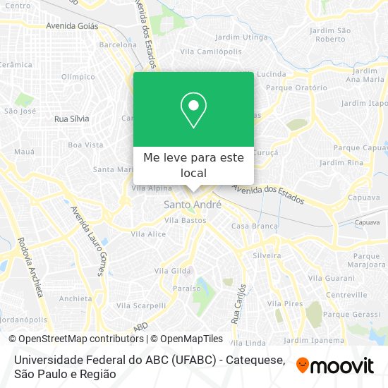 Universidade Federal do ABC (UFABC) - Catequese mapa
