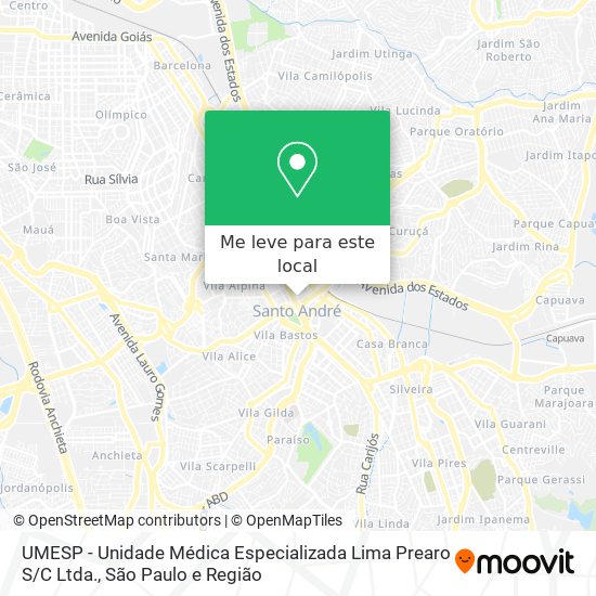 UMESP - Unidade Médica Especializada Lima Prearo S / C Ltda. mapa