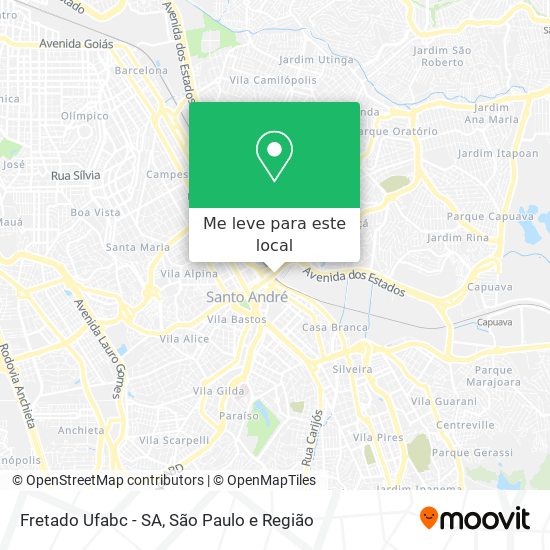 Fretado Ufabc - SA mapa