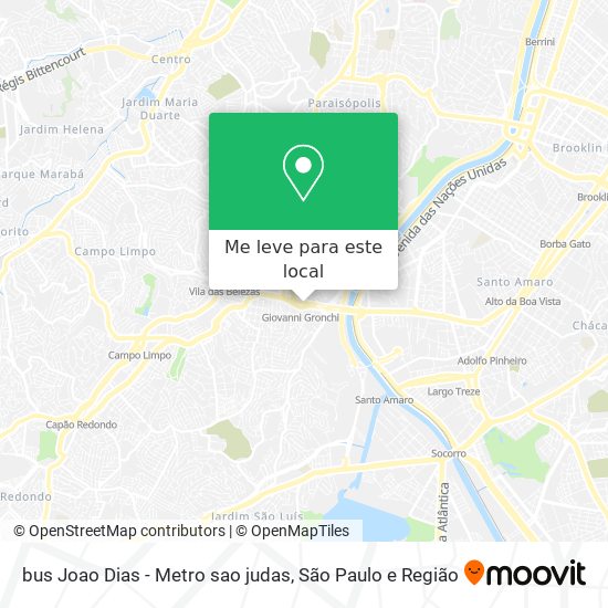 bus Joao Dias - Metro sao judas mapa