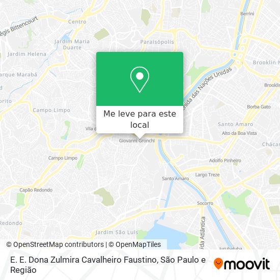 E. E. Dona Zulmira Cavalheiro Faustino mapa