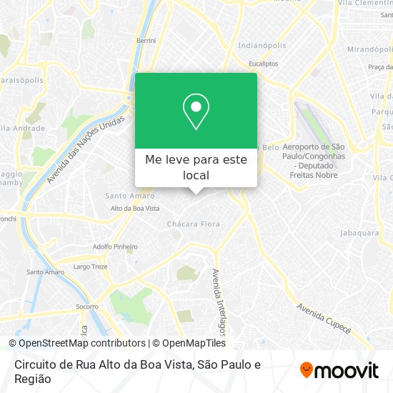 Circuito de Rua Alto da Boa Vista mapa