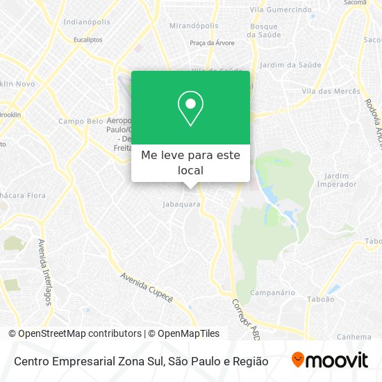 Centro Empresarial Zona Sul mapa
