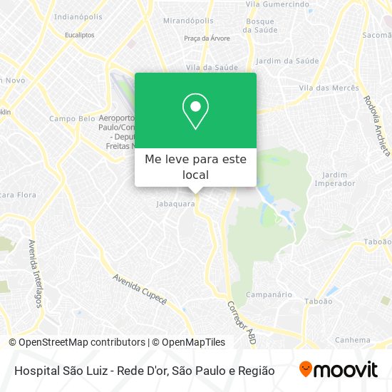 Hospital São Luiz - Rede D'or mapa