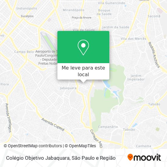 Colégio Objetivo Jabaquara mapa