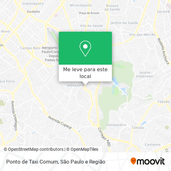 Ponto de Taxi Comum mapa