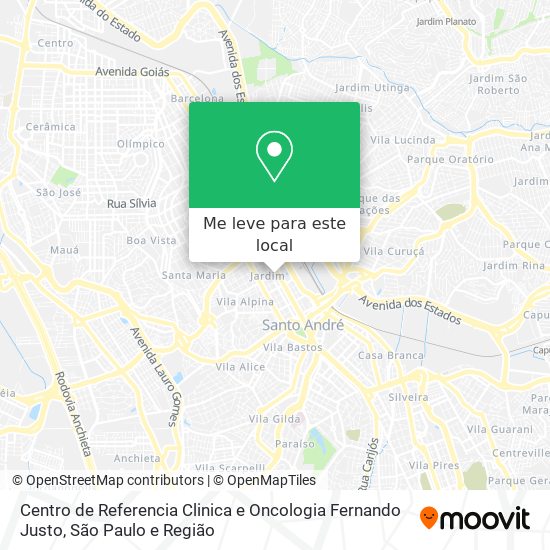 Centro de Referencia Clinica e Oncologia Fernando Justo mapa