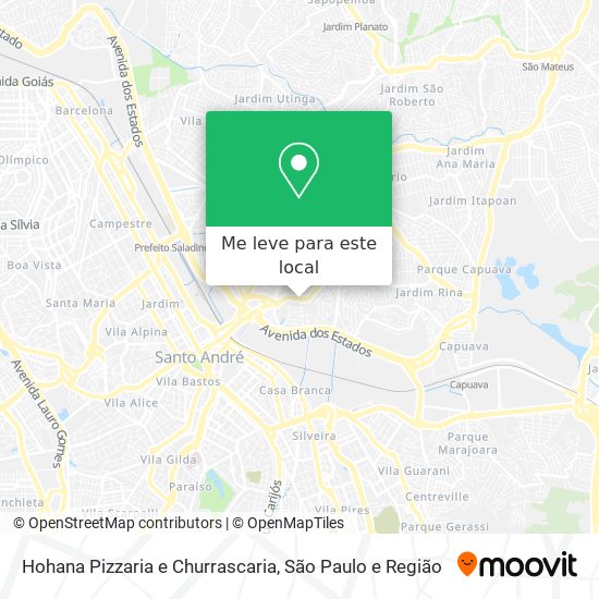 Hohana Pizzaria e Churrascaria mapa