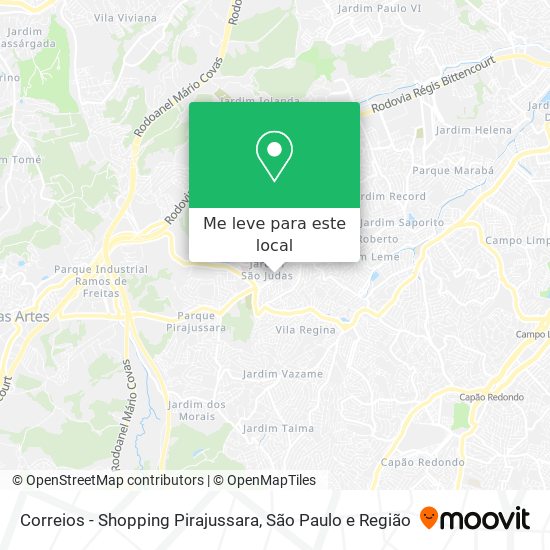 Correios - Shopping Pirajussara mapa