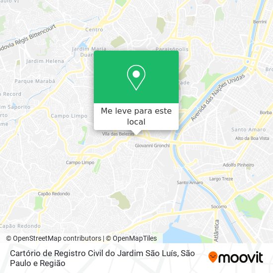 Cartório de Registro Civil do Jardim São Luís mapa