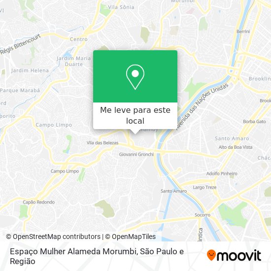 Espaço Mulher Alameda Morumbi mapa