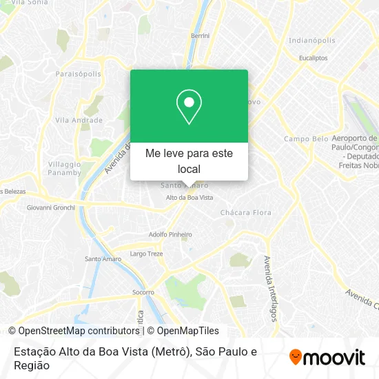 Estação Alto da Boa Vista (Metrô) mapa