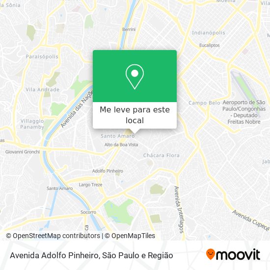 Avenida Adolfo Pinheiro mapa