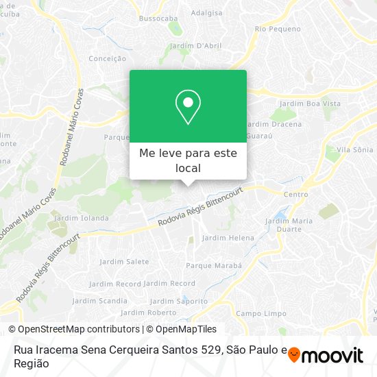 Rua Iracema Sena Cerqueira Santos 529 mapa