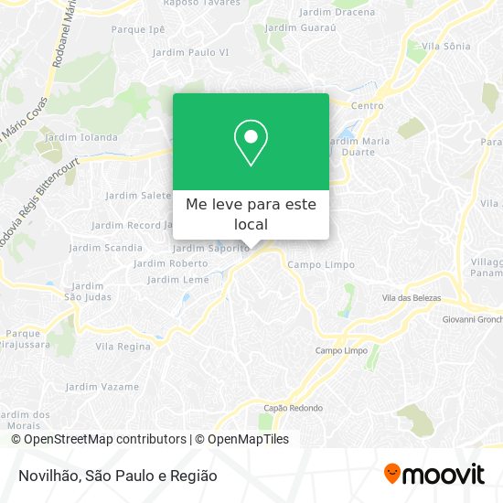 Novilhão mapa