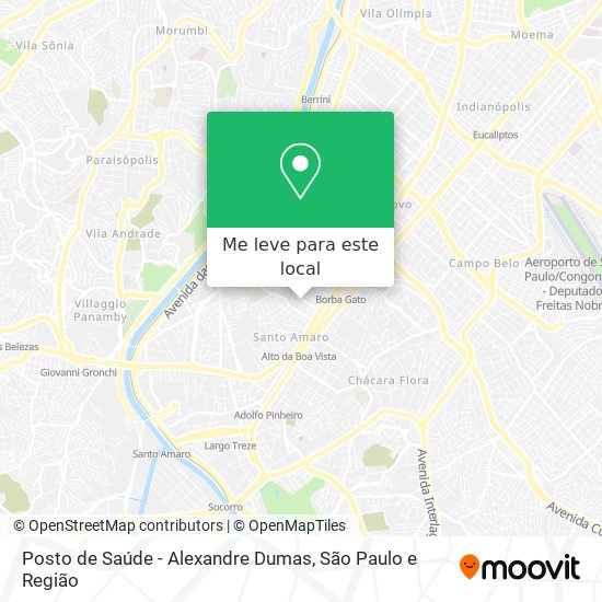 Posto de Saúde - Alexandre Dumas mapa