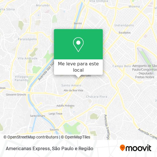 Americanas Express mapa