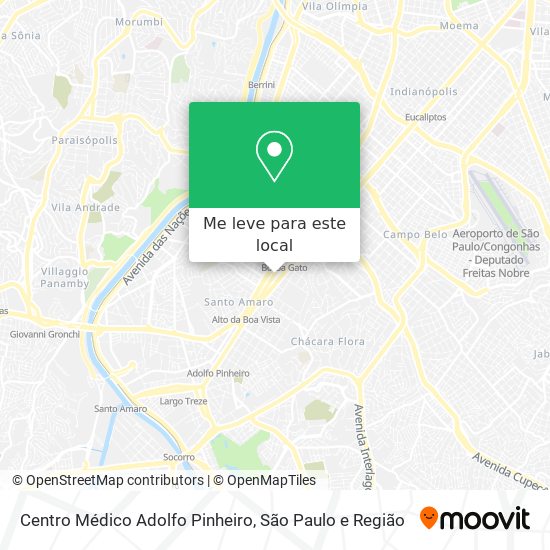 Centro Médico Adolfo Pinheiro mapa