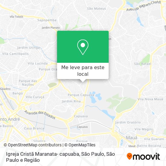 Igreja Cristã Maranata- capuaba, São Paulo mapa