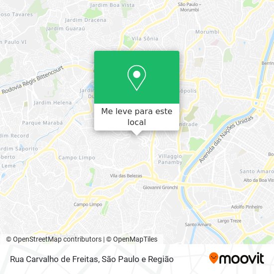 Rua Carvalho de Freitas mapa