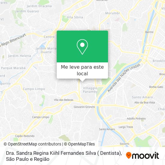 Dra. Sandra Regina Kiihl Fernandes Silva ( Dentista) mapa