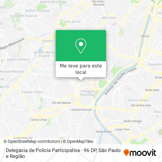 Delegacia de Polícia Participativa - 96 DP mapa