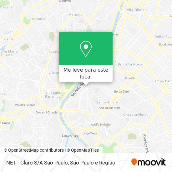 NET - Claro S/A São Paulo mapa