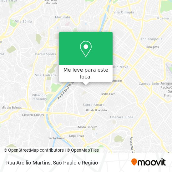Rua Arcilio Martins mapa