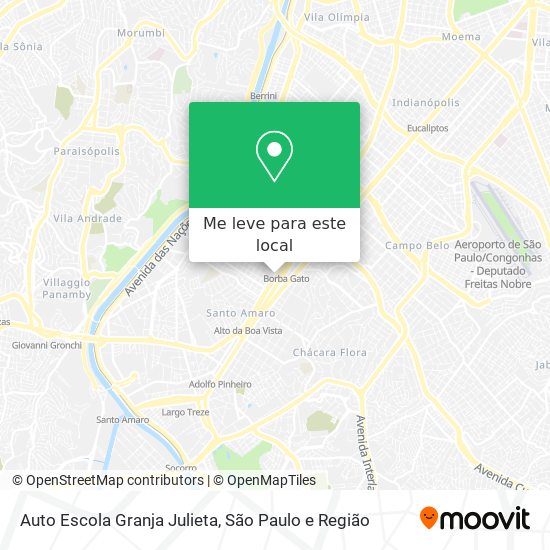 Auto Escola Granja Julieta mapa