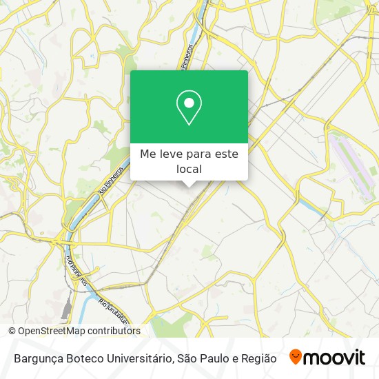 Bargunça Boteco Universitário mapa