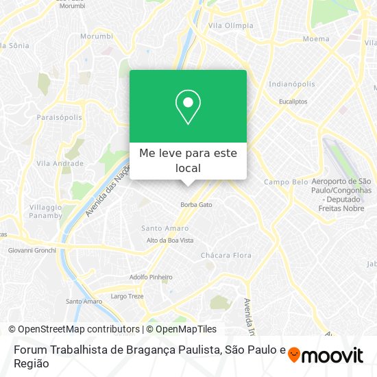 Forum Trabalhista de Bragança Paulista mapa