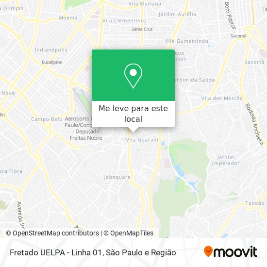 Fretado UELPA - Linha 01 mapa