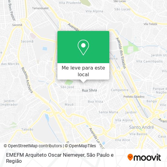 EMEFM Arquiteto Oscar Niemeyer mapa